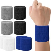 1/2/3/4Pairs Wrist Sweatbands Sports Wristbands For Football Basketball, Running Athletic Sports