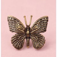 Butterfly Figurines Solid Pure Brass Miniatures Desktop Decoration Antique Copper Statue Home Craft Accessories Ornament