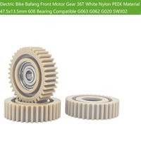 AliExpress NONE Electric Bike Bafang Front Motor Gear 36T White Nylon PEEK Material 47.5x13.5mm 608 Bearing Compatible G063 G062 G020 SWX02