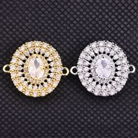 Juya Handmade Decorative Copper Cubic Zirconia Flower Star Charms Connectors For DIY Women Luxury Pendant Jewelry Making