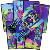 Neon Rider Tarot Cards Game After Divination Deck English Versions Edition Oracle Board Playing Table Game For Party
