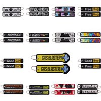 Quotes Series Embroidery Key Fobs Cute Cat Key Tags Art Keychain for Motorcycle Cars Key Holder Chaveiro Friends Gift
