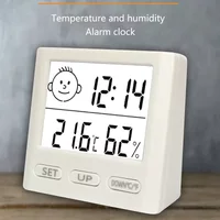 Magnetic Attraction Digital Temperature Humidity Clock Big LCD Electronic Thermometer Hydrometer Meter Hygrometer Humidity Gauge