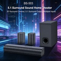 5.1 Surround Sound TV Speaker Soundbar with Subwoofer 150W Powerful Home Theater Audio System HDMI ARC Multiple Inputs Projector