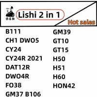 LISHI 2 IN 1 Tool B111 CH1 DW05 CY24 CY24R2021 DAT12R DW04R FO38 GM37 B106 GM39 GT10 GT15 H50 H51 H60 HON42/41 LISHI TOOLS