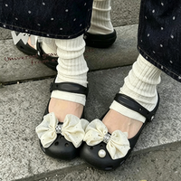 Korean Mesh Bowknot Ballet Clogs Decorations for Women 2026 Summer New Elegant Pearl DIY Shoes Charms Set Y2K Shoes Decorations