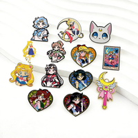 Cute Cat Enamel Pins Anime Girls Brooches Cartoon Badges for Backpacks Jackets Hats Kawaii Collection Gifts Cosplay Accessories