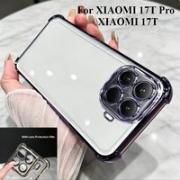 Lens Protection Flim Case for Xiaomi 17 T 17TPro Plating Clear Four Corners Anti-shock Soft Silicone Cover For Xiaomi 17T Pro