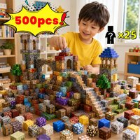10-500 pcs World Magnetic Building Block Set Pixel Building Toy DIY Magnetic Cube Brick Construction Magnet Toy Birthday Gift
