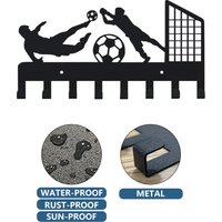 Football Medal Hook Display Stand,1pc Medal Holder, Sturdy Black Steel Metal, Wall-mounted, Easy to Install