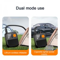 Portable Paddle Board Pump 25PSI High Pressure Electric Air Compressor Pump Power Bank with 6 Nozzles and LED Light