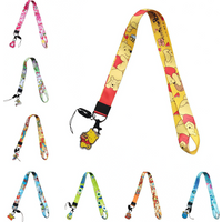 Disney Toy Story Strawberry Bear Winnie the Pooh Cartoon Neck Strap Lanyard Keychain For Keys Student Credit Card ID Cover Badge