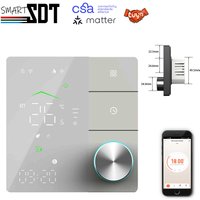 24V 110V 220V Heating Thermostat Matter for Compatible ZIGBEE WIFI Protocol Work Apple HomeKit,Google Assistant,Amazon Alexa