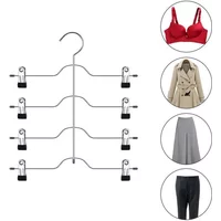 4 Tier Pant Hanger for Clothes Organizer Multifunction Shelves Magic Trouser Hangers Closet Storage