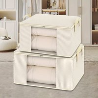 Large Capacity Storage Bag Dustproof Thickened Zipper Organizer Clothes Quilt Moving Sorting Bag Foldable Clothes Storage Bag