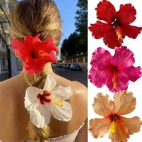 Artificial Flower Hibiscus Flower Hair Clip Do Not Hurt Hair Bohemia Style Bangs Hairpin Hearwear Beach Party Hawaiian