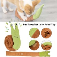 Pet Squeaker Leak Food Toy Interactive Puzzle Pet Toy Pet Sniffing Plush Snails Toys Dog Feeder Toys Pet Supplies For All Dogs