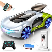 Magic Spray Music RC Stunt Car 2.4G Gesture Control EV Concept Vehicle with Flashing LED Lights Drift Toy Gift for Kids Age 6-12