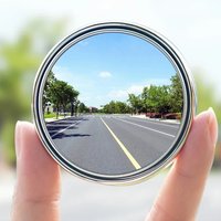 2Pcs 360° Adjustable HD Wide Angle Car Blind Spot Mirror Convex Rearview Auxiliary Mirror for Clear Vision Safe Driving