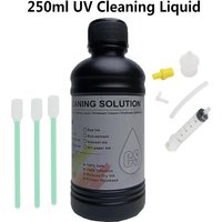 250ml UV DTF Ink Cleaning Solution for UV Printer XP600 TX800 i3200 i1600 L805 1390 DX4 DX5 DX6 DX7 DX10 printhead UV Sticker