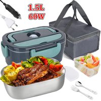 Elektryczny podgrzewacz do lunchu 1,5L 60W, przenośny podgrzewacz do jedzenia do samochodu lub domu, szczelny podgrzewacz do lunchu, mikrofalówka do