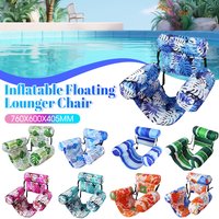 Inflatable Pool Floating Lounger Chair Summer Water Mattresses Hammock With Arm & Backrest Float Recliner For Summer Water Fun