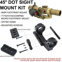 Fast LPVO Scope Mount 2.05 " Centerline Height 30mm Tube Offset Mount Plate for Red Dot Sight Ar 15 Accessories Picatinny Rail