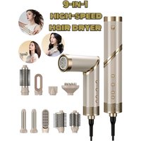 9 in 1 Hair Dryer Hot Comb Set Professional Curling Iron Hair Straightener Styling Tool For Professional Hair Dryer Household