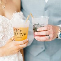 Gobelets de fête givrés personnalisés, cadeaux de mariage, gobelets en plastique personnalisés, cadeaux de mariage ou d'anniversaire en vrac, gobelets personnalisés pour photos d'animaux de compagnie,