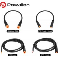 3Pin Male to Male Female to Female Waterproof Connector E-bike Extension Cable Plug Wire Adapter For Wiring Connect Accessories