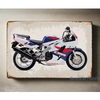 Cbr 900rr Motorcycle Metal Poster Tin Sign 20x30cm-aluminum