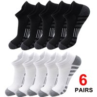 6/12/24 Pairs Cushioned Breathable Ankle Athletic Running Socks Low Cut Sports Tab Men Women Running Tab Sports Socks
