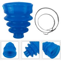 Silicone Outer CV Joint Universal Flexible Constant Velocity CV Joint Boot Rubber Blue With 2 Clamps