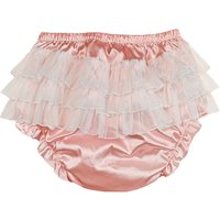 Satin Leak-proof Underwear Cover with Multiple Ruffles, With Leakage Protection, Adorable Layered Lace, Reusable, Washable