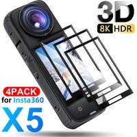 Screen Protectors for Insta360 X5 3D Curved Anti-Scrach Tempered Glass Protective Film for Insta360 one X5 Action Video Cameras