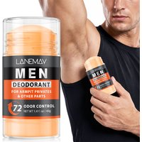 Men's 72HR Odor Control Deodorant Stick for Armpit, Privates & Other Parts, 40g, Long-Lasting Freshness
