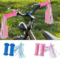 1pair Children Bicycle Handlebar Grips kid's Bicycle Balance Bike Scooter Grips Girl Boy Colorfull Ribbon Decoration Streamers