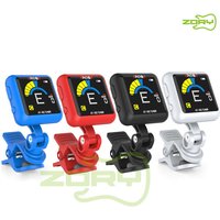 AROMA AT-102 Rechargeable Clip-on Guitar Tuner Color Screen with Built-in Battery USB Cable for Chromatic Guitar Bass Ukulele