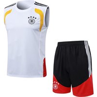 Retro White Sleeveless Vest Football Jersey Men's 2526 New Training Suit Fitness Shorts Sports Team Uniform Polyester Fiber