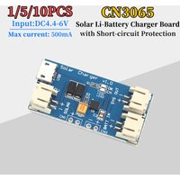 1/5/10Pcs CN3065 Mini Solar Li-Battery Charger Board DC4.4-6V 500mA Lipo Battery Charging Module for Solar Project
