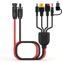 5 4 in 1 Solar Connector to XT60/DC5521/7909/8020 Solar Panel Extension Cable Splitter Power Cord Energy Storage Charging Cable