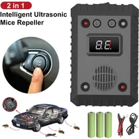 Ultrasonic Car Rat Repeller 8 LED Strobe Lights Rodent Repellent Ultrasound Alarm Mouse Rat Repeller for Auto/Interior/Warehouse