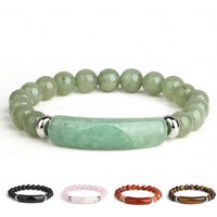 New Fashion Natural Stone Crystal Druzy Rose Quartz Amethyst Gemstone Beaded Beads Bracelet for Women Girls Jewelry Gifts