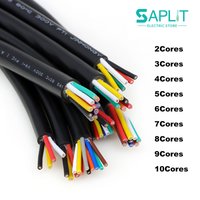 2-20 m 2464 ummanteltes Kabel, 2/3/4/5/6/7/8/9/10 Adern, 30/28/26/24/22/20 AWG, PVC-isoliertes Autokabel für Lautsprecher, Audio, LED-Streifen, Licht