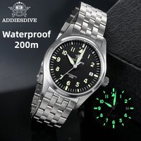 ADDIESDIVE Uhren für Herren, luxuriös, Business, Freizeit, automatische mechanische Herrenuhr, fluoreszierend, wasserdicht, 8215, 316L Edelstahl