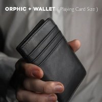 Orphic+ Playing Card Size in Leather Magic Tricks Card to Wallet Peek Switch Effects Close-up Illusions Gimmicks Mentalism Props