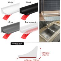 Collapsible Shower Threshold Water Dam Waterproof Barrier Water Strip Shower Guard Dry Wet Separation Caulk Seal Strip Edge Trim