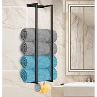 Bathroom Towel Rack for Rolled Towels Wall Mounted Towel Storage Rack for Bathroom Organization Stainless Steel Towel Storage