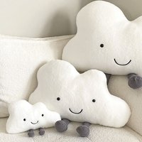 Kawaii White Cloud Plush Pillow Very Soft Cute Cloud Stuffed Cushion Cartoon Cuddly Plushies Sofa Bed Home Decor Birthday Gift