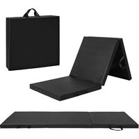 Tri Fold Folding Exercise Mat All Purpose Foldable Yoga Mat Aerobic Fitness Gym & Gymnastics Balance Mat for Men Women